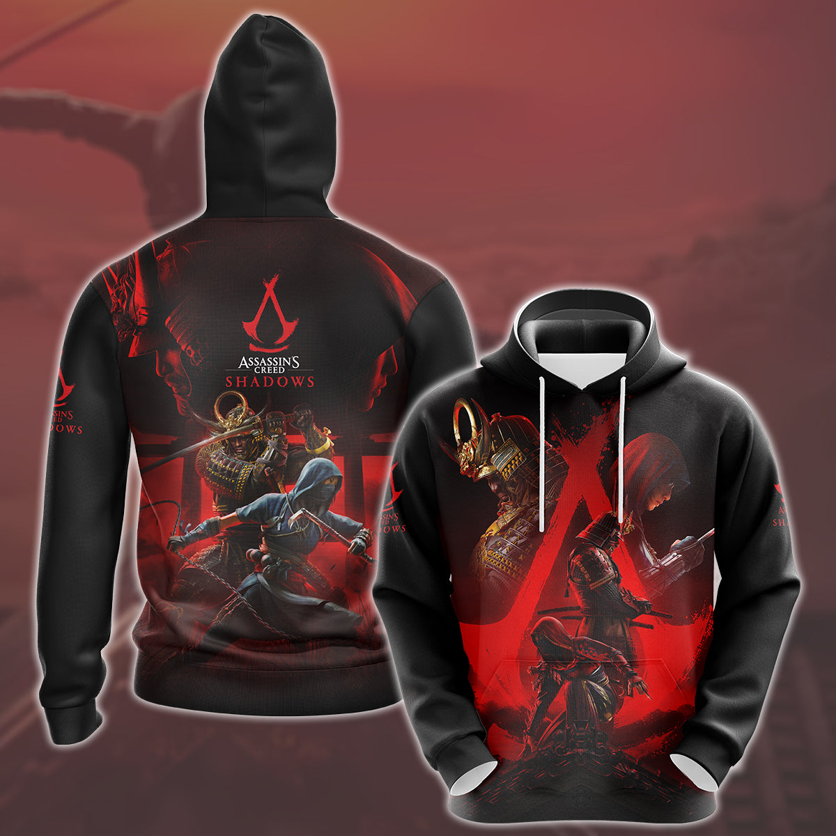 Assassin's Creed Shadows Video Game All Over Printed T-shirt Tank Top Zip Hoodie Pullover Hoodie Hawaiian Shirt Beach Shorts Joggers Hoodie