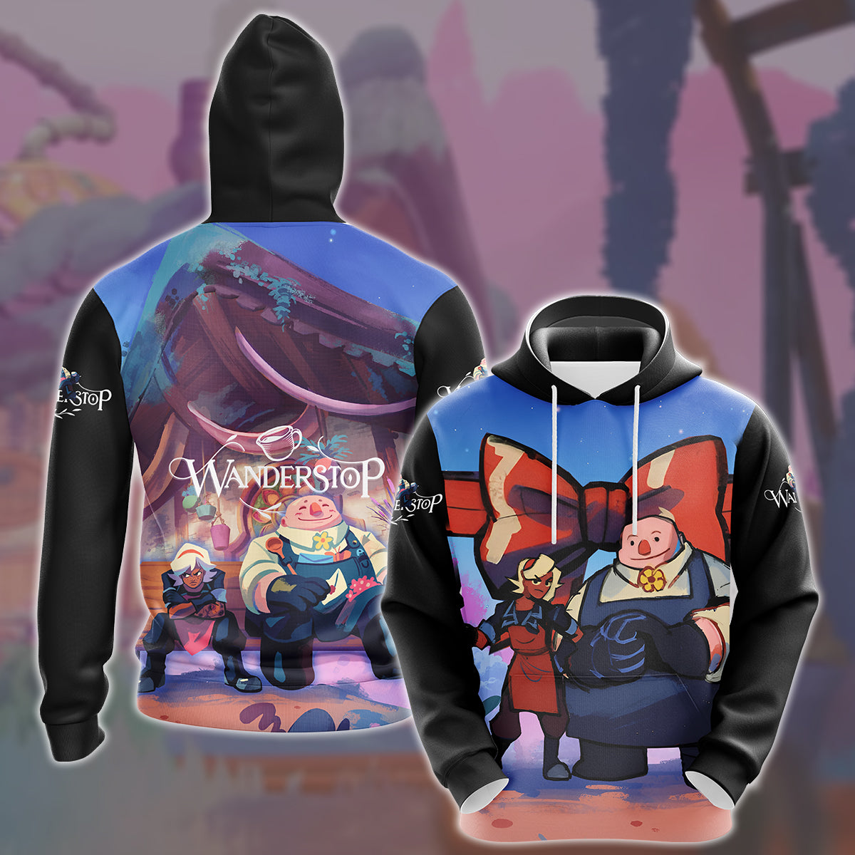 Wanderstop Video Game All Over Printed T-shirt Tank Top Zip Hoodie Pullover Hoodie Hawaiian Shirt Beach Shorts Joggers Hoodie