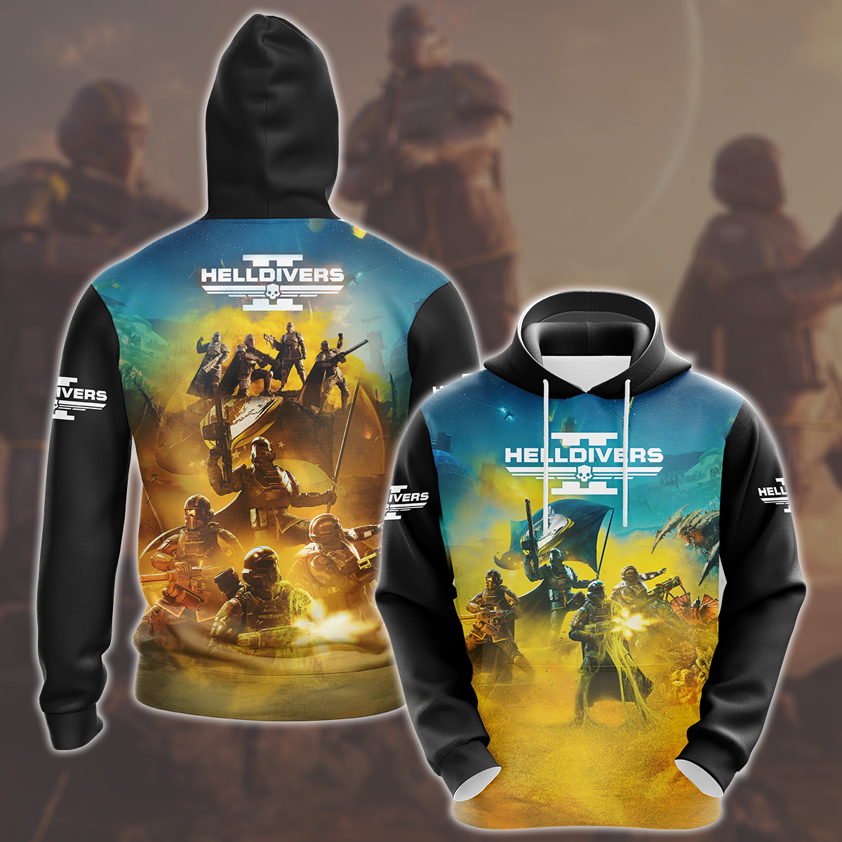 Helldivers 2 Video Game All Over Printed T-shirt Tank Top Zip Hoodie Pullover Hoodie Hawaiian Shirt Beach Shorts Joggers Hoodie