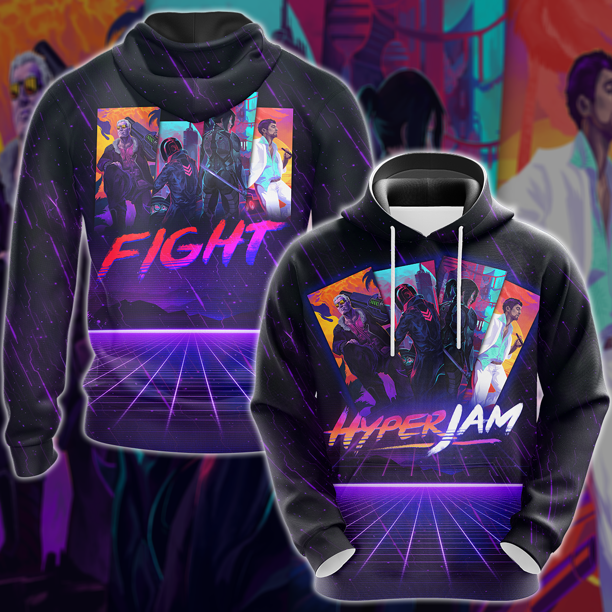 Hyper Jam Video Game 3D All Over Print T-shirt Tank Top Zip Hoodie Pullover Hoodie Hawaiian Shirt Beach Shorts Jogger Hoodie