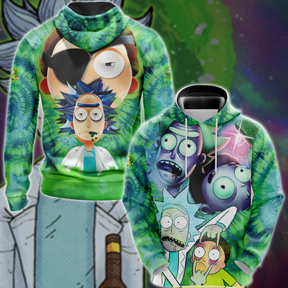 Rick and Morty 3D All Over Print T-shirt Tank Top Zip Hoodie Pullover Hoodie Hawaiian Shirt Beach Shorts Jogger Hoodie