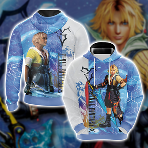 Final Fantasy X - Tidus New Unisex Zip Up Hoodie T-shirt Hoodie