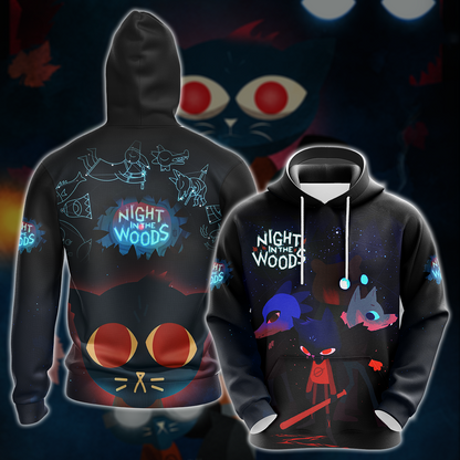 Night in the Woods Video Game All-Over T-shirt Hoodie Tank Top Hawaiian Shirt Beach Shorts Joggers Hoodie