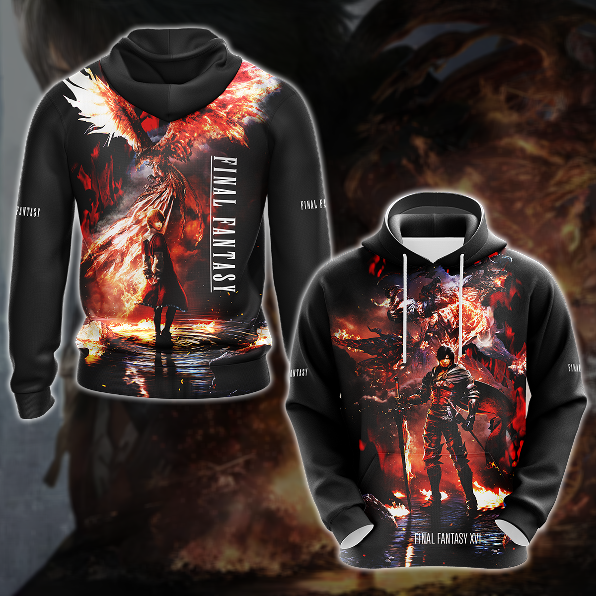 Final Fantasy XVI Video Game 3D All Over Printed T-shirt Tank Top Zip Hoodie Pullover Hoodie Hawaiian Shirt Beach Shorts Jogger Hoodie
