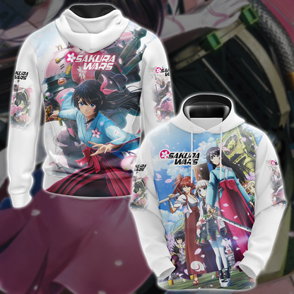 Sakura Wars Video Game 3D All Over Printed T-shirt Tank Top Zip Hoodie Pullover Hoodie Hawaiian Shirt Beach Shorts Jogger Hoodie