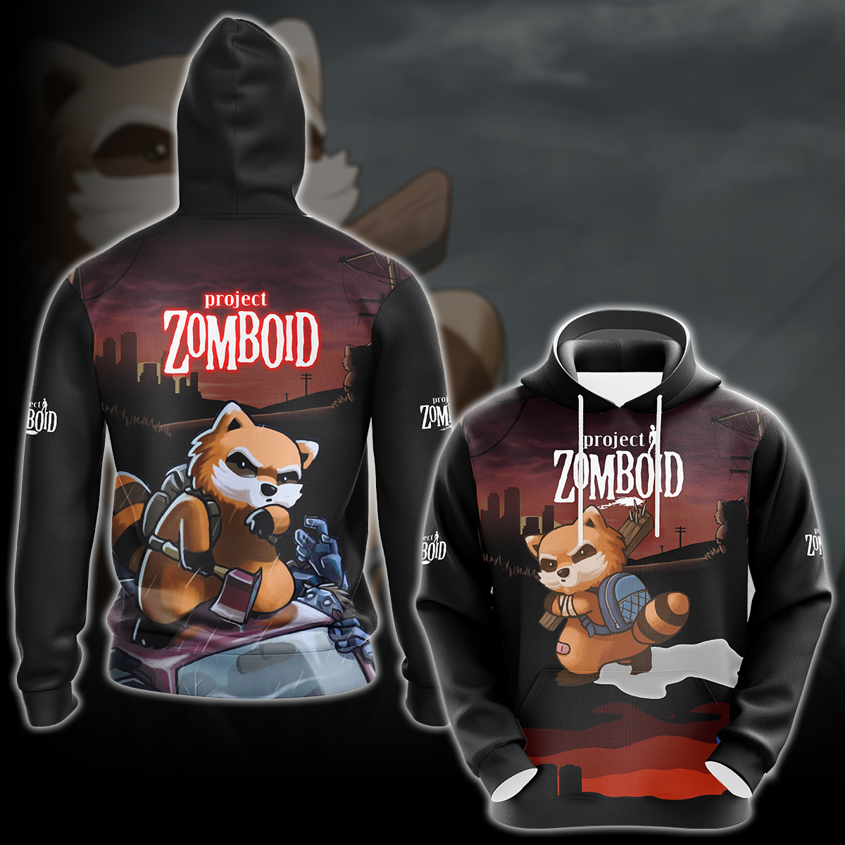 Project Zomboid Video Game 3D All Over Printed T-shirt Tank Top Zip Hoodie Pullover Hoodie Hawaiian Shirt Beach Shorts Jogger Hoodie