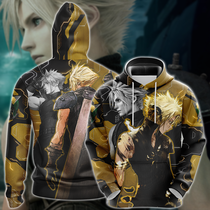 Final Fantasy VII Cloud Strife Video Game 3D All Over Print T-shirt Tank Top Zip Hoodie Pullover Hoodie Hawaiian Shirt Beach Shorts Jogger Hoodie