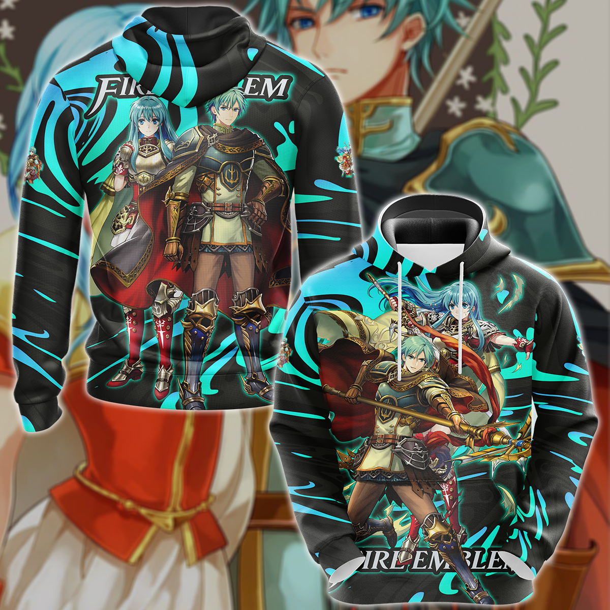 Fire Emblem Ephraim & Eirika Video Game 3D All Over Print T-shirt Tank Top Zip Hoodie Pullover Hoodie Hawaiian Shirt Beach Shorts Jogger Hoodie