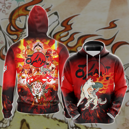 Okami Video Game 3D All Over Printed T-shirt Tank Top Zip Hoodie Pullover Hoodie Hawaiian Shirt Beach Shorts Jogger Hoodie