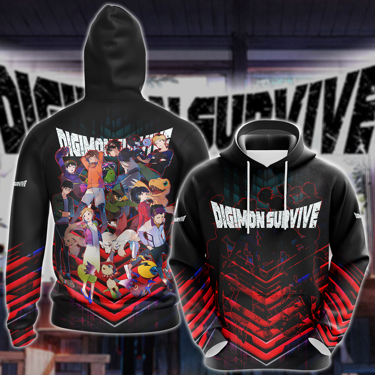 Digimon Survive Video Game 3D All Over Print T-shirt Tank Top Zip Hoodie Pullover Hoodie Hawaiian Shirt Beach Shorts Jogger Hoodie