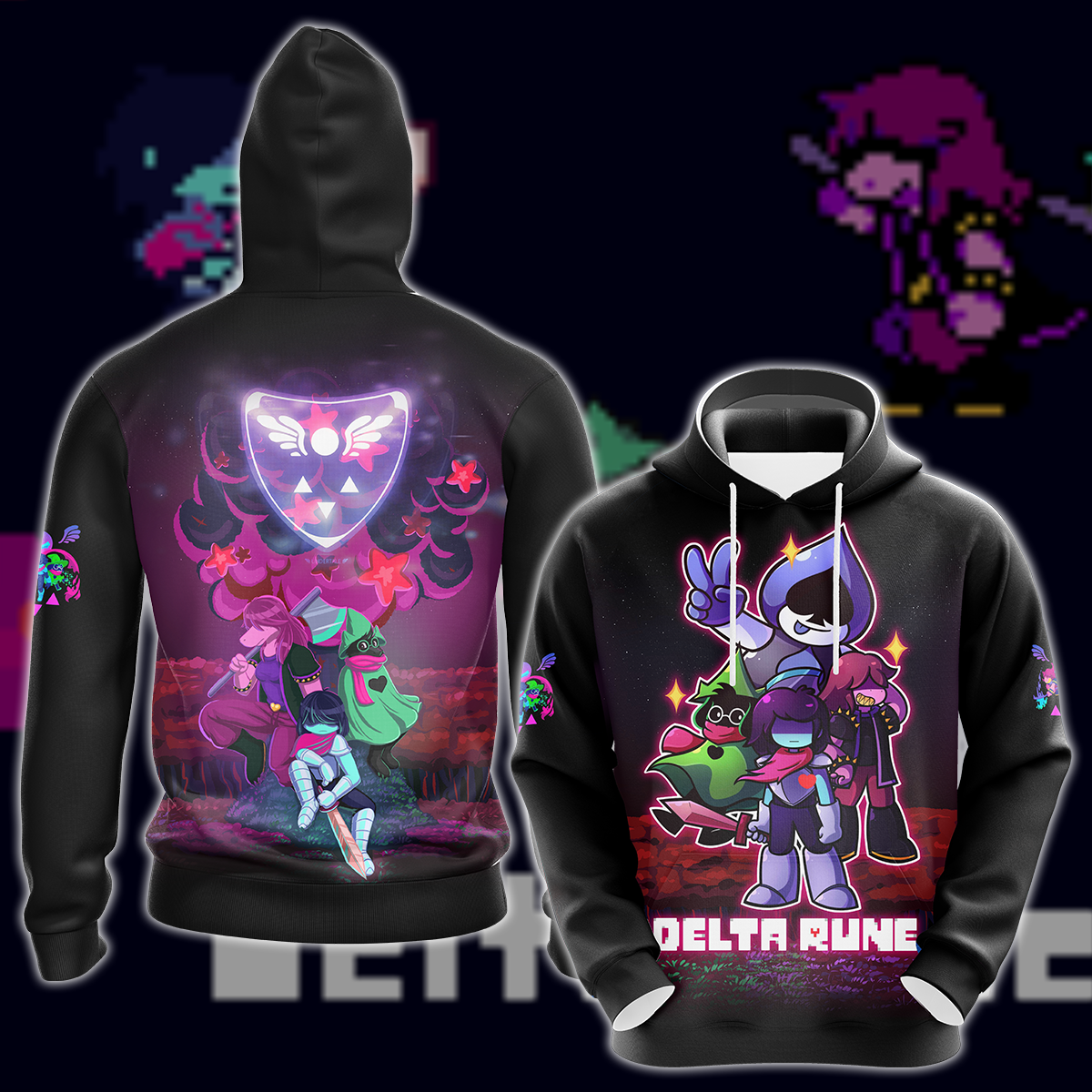Deltarune Video Game 3D All Over Printed T-shirt Tank Top Zip Hoodie Pullover Hoodie Hawaiian Shirt Beach Shorts Jogger Hoodie