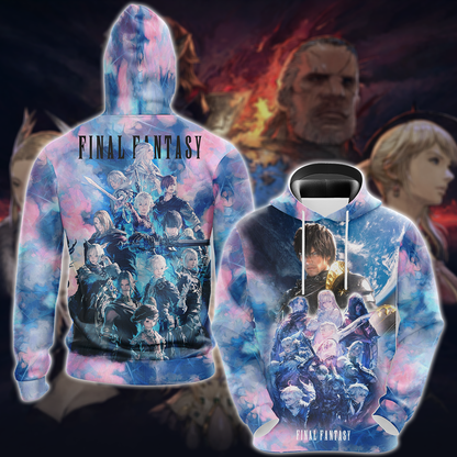 Final Fantasy XIV Video Game 3D All Over Print T-shirt Tank Top Zip Hoodie Pullover Hoodie Hawaiian Shirt Beach Shorts Jogger Hoodie