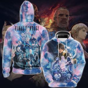 Final Fantasy XIV Video Game 3D All Over Print T-shirt Tank Top Zip Hoodie Pullover Hoodie Hawaiian Shirt Beach Shorts Jogger Hoodie S 