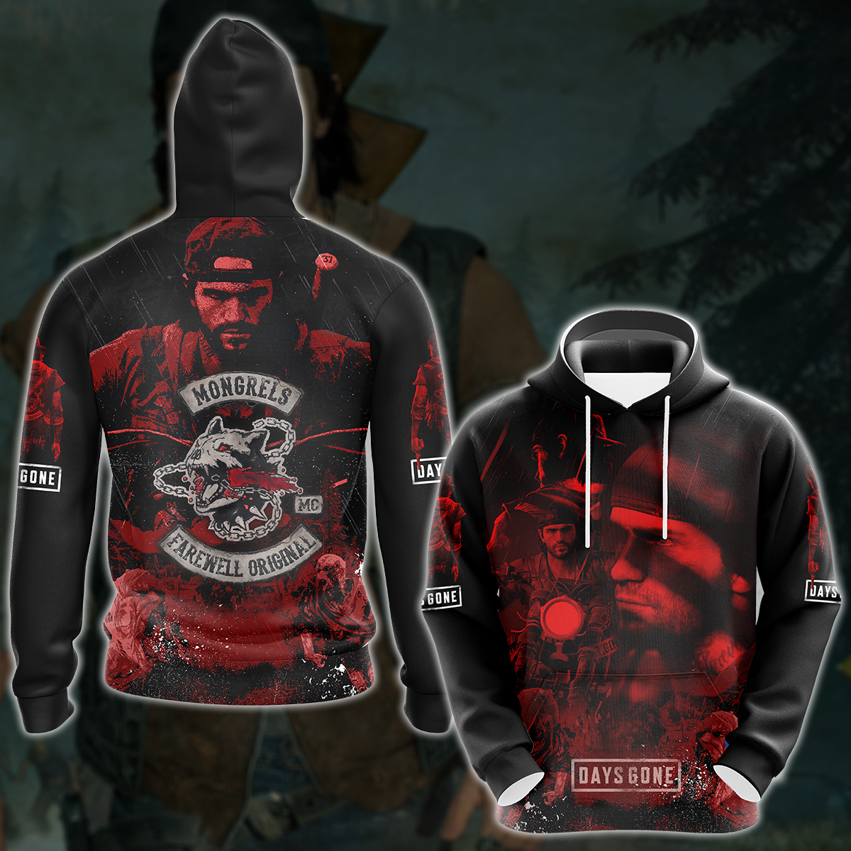 Day’s Gone Video Game 3D All Over Printed T-shirt Tank Top Zip Hoodie Pullover Hoodie Hawaiian Shirt Beach Shorts Jogger Hoodie