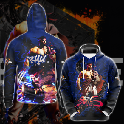 Street Fighter 6 Ryu Video Game 3D All Over Printed T-shirt Tank Top Zip Hoodie Pullover Hoodie Hawaiian Shirt Beach Shorts Jogger Hoodie