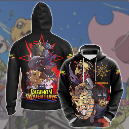 Digimon Video Game All Over Printed T-shirt Tank Top Zip Hoodie Pullover Hoodie Hawaiian Shirt Beach Shorts Joggers Hoodie