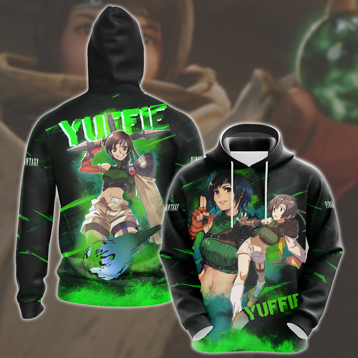 Final Fantasy VII Rebirth Yuffie Kisaragi Video Game All Over Printed T-shirt Tank Top Zip Hoodie Pullover Hoodie Hawaiian Shirt Beach Shorts Joggers Hoodie
