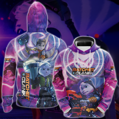 Ratchet & Clank Video Game All Over Printed T-shirt Tank Top Zip Hoodie Pullover Hoodie Hawaiian Shirt Beach Shorts Joggers Hoodie