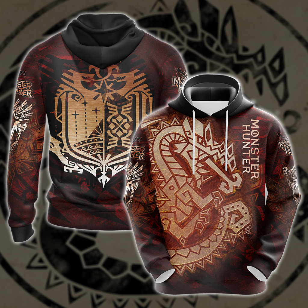 Monster Hunter All Over Print T-shirt Tank Top Zip Hoodie Pullover Hoodie Hawaiian Shirt Hoodie