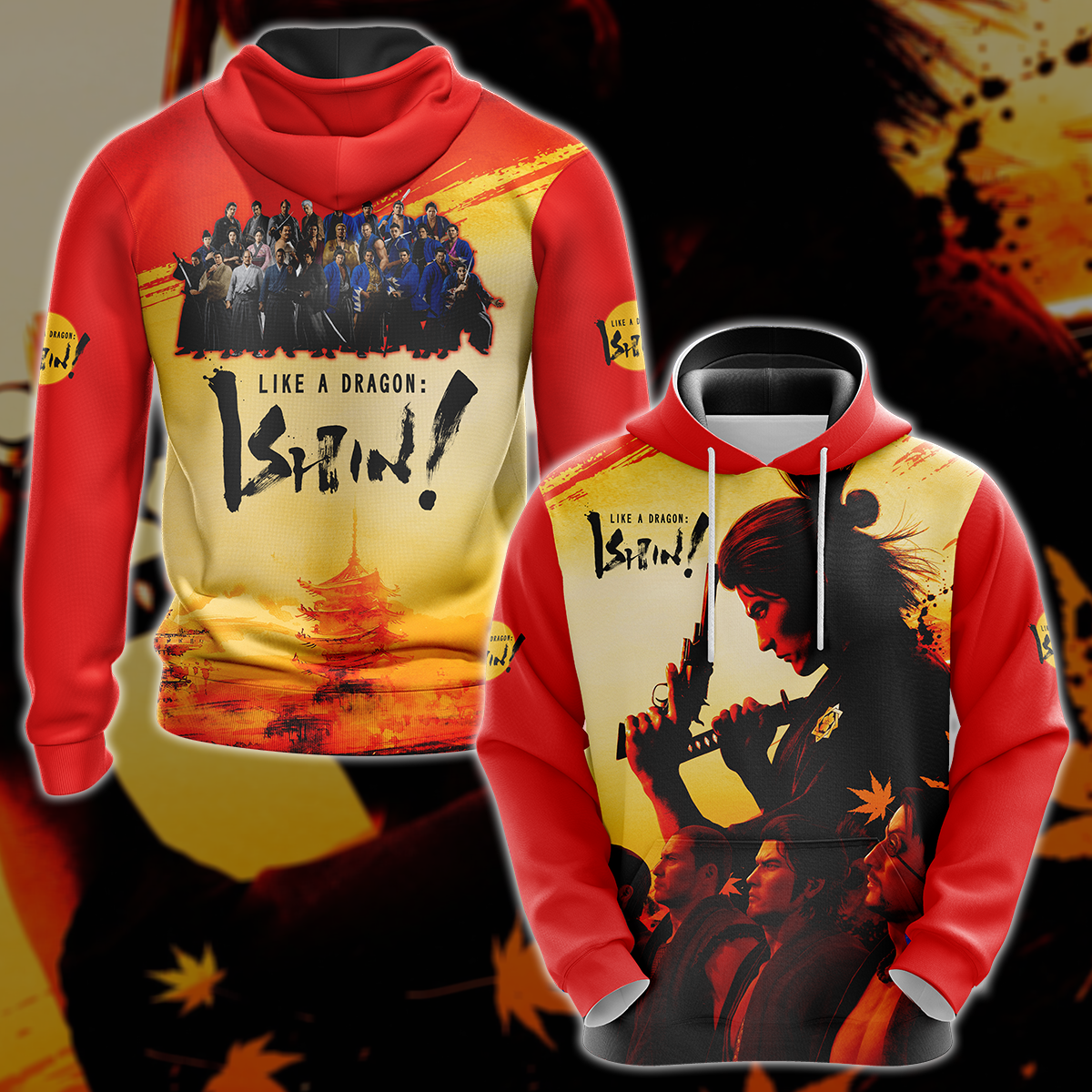 Like a Dragon: Ishin! Video Game 3D All Over Printed T-shirt Tank Top Zip Hoodie Pullover Hoodie Hawaiian Shirt Beach Shorts Jogger Hoodie