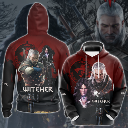 The Witcher Geralt & Yennefer Video Game 3D All Over Printed T-shirt Tank Top Zip Hoodie Pullover Hoodie Hawaiian Shirt Beach Shorts Jogger Hoodie