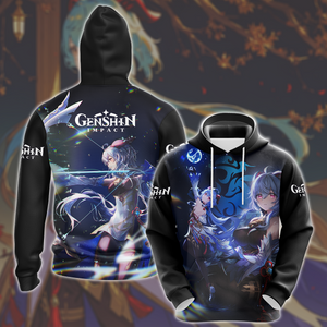 Genshin Impact Ganyu Video Game All Over Printed T-shirt Tank Top Zip Hoodie Pullover Hoodie Hawaiian Shirt Beach Shorts Joggers Hoodie S 