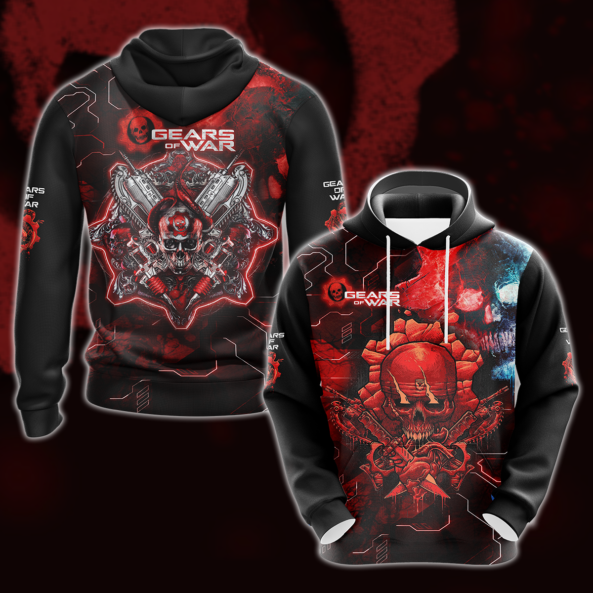 Gears of War Video Game 3D All Over Printed T-shirt Tank Top Zip Hoodie Pullover Hoodie Hawaiian Shirt Beach Shorts Jogger Hoodie