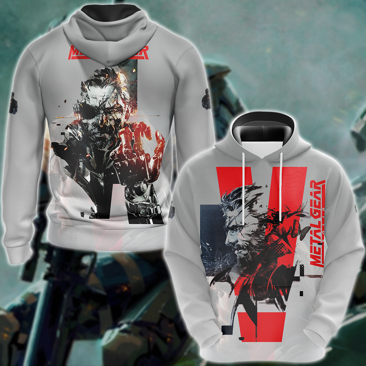 Metal Gear Solid Video Game 3D All Over Print T-shirt Tank Top Zip Hoodie Pullover Hoodie Hawaiian Shirt Beach Shorts Jogger Hoodie