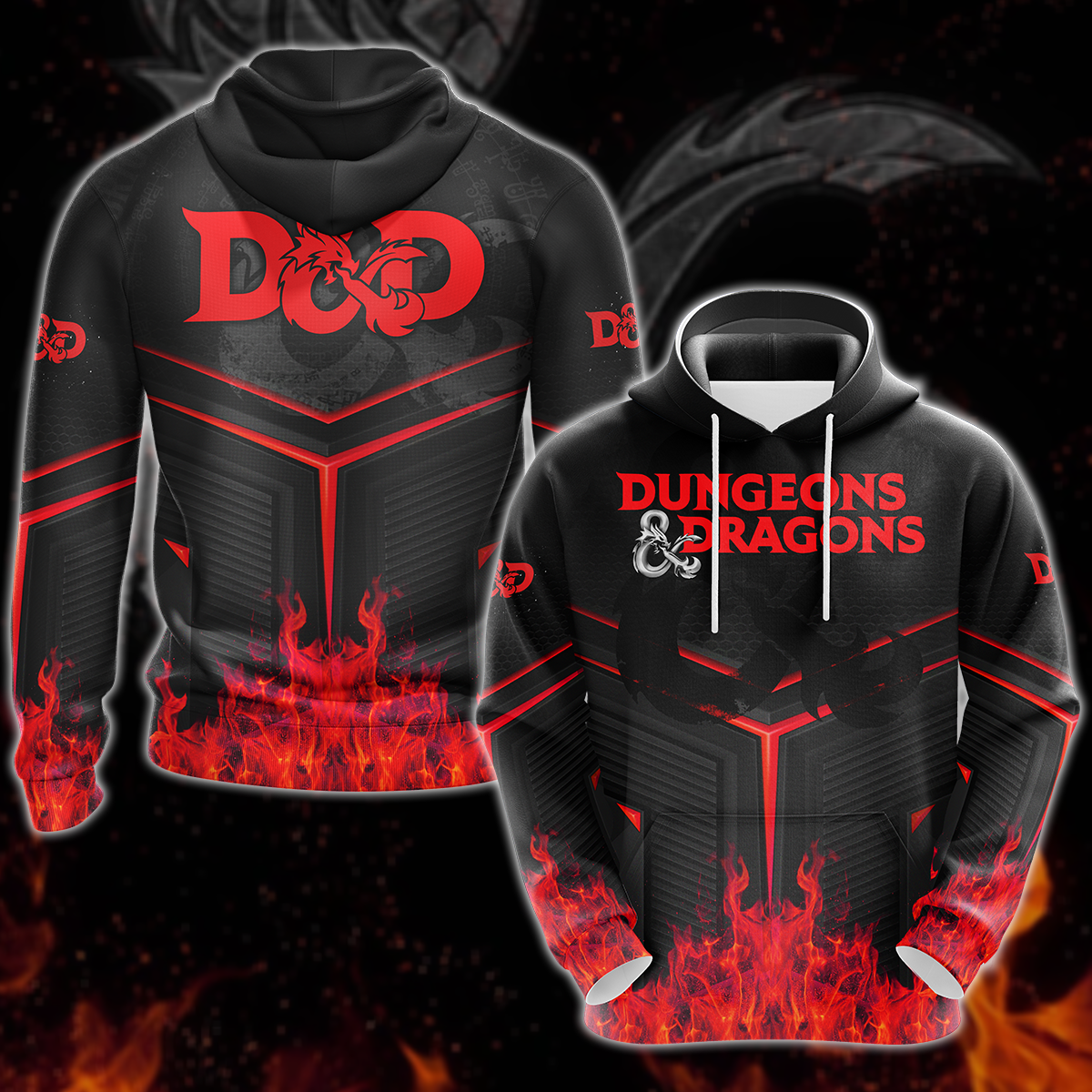 Dungeons And Dragons Video Game 3D All Over Print T-shirt Tank Top Zip Hoodie Pullover Hoodie Hawaiian Shirt Beach Shorts Jogger Hoodie