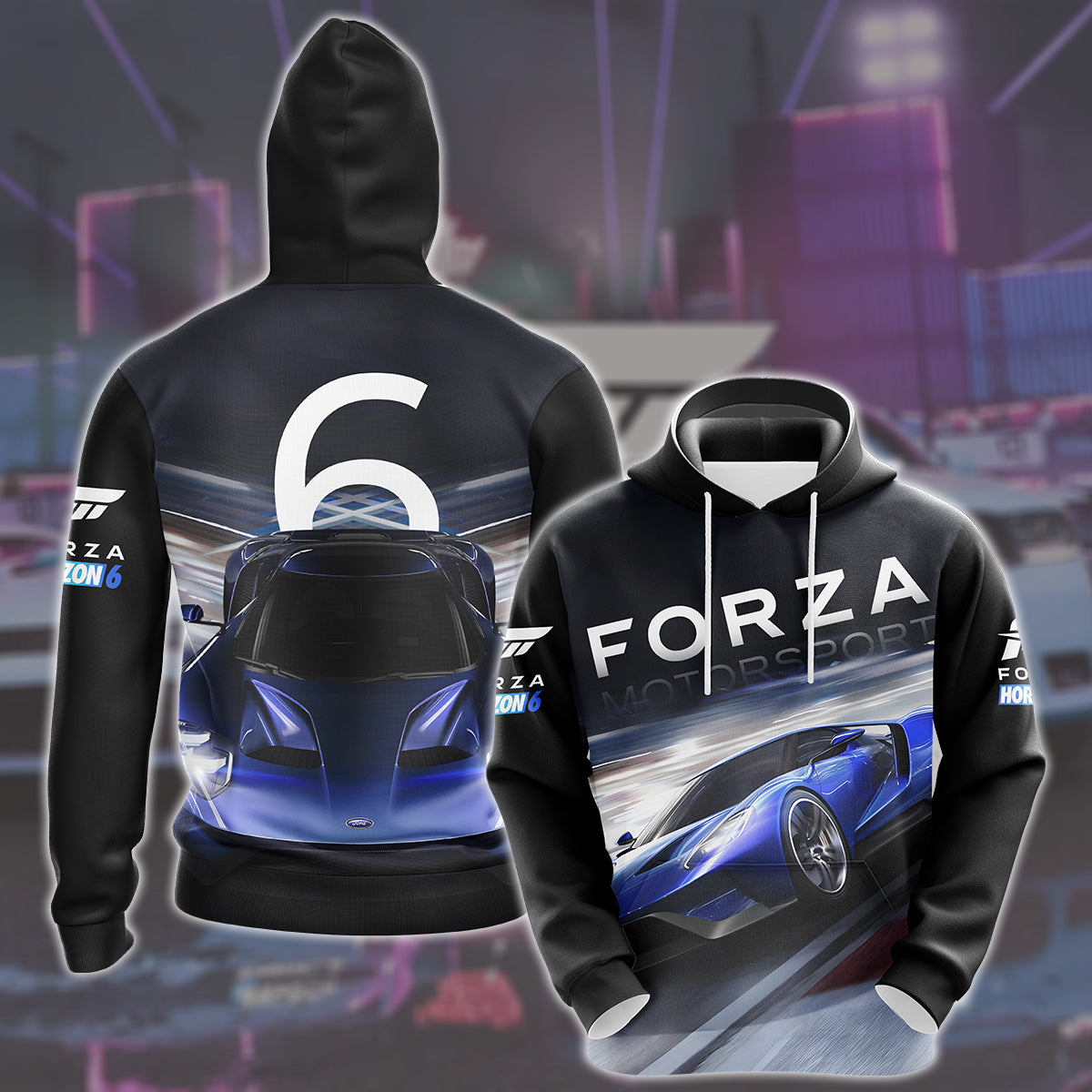 Forza Horizon 6 Video Game All Over Printed T-shirt Tank Top Zip Hoodie Pullover Hoodie Hawaiian Shirt Beach Shorts Joggers