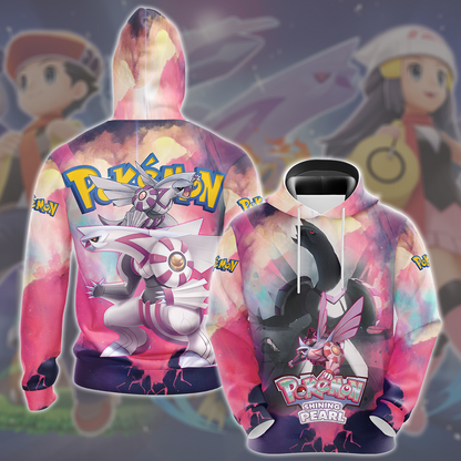 Pokemon Shining Pearl Video Game All Over Printed T-shirt Tank Top Zip Hoodie Pullover Hoodie Hawaiian Shirt Beach Shorts Joggers Hoodie