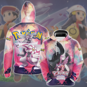 Pokemon Shining Pearl Video Game All Over Printed T-shirt Tank Top Zip Hoodie Pullover Hoodie Hawaiian Shirt Beach Shorts Joggers Hoodie S 