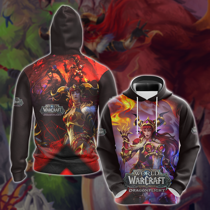 World of Warcraft: Dragonflight Video Game 3D All Over Printed T-shirt Tank Top Zip Hoodie Pullover Hoodie Hawaiian Shirt Beach Shorts Jogger Hoodie