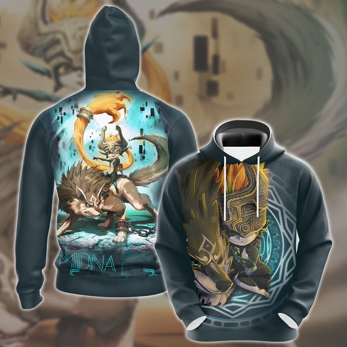 The Legend Of Zelda Midna And Link Wolf Unisex 3D T-shirt Hoodie
