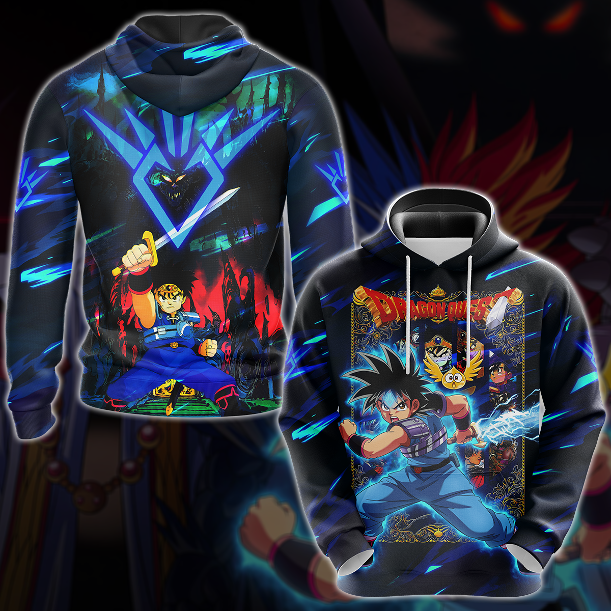 Dragon Quest Video Game 3D All Over Print T-shirt Tank Top Zip Hoodie Pullover Hoodie Hawaiian Shirt Beach Shorts Jogger Hoodie