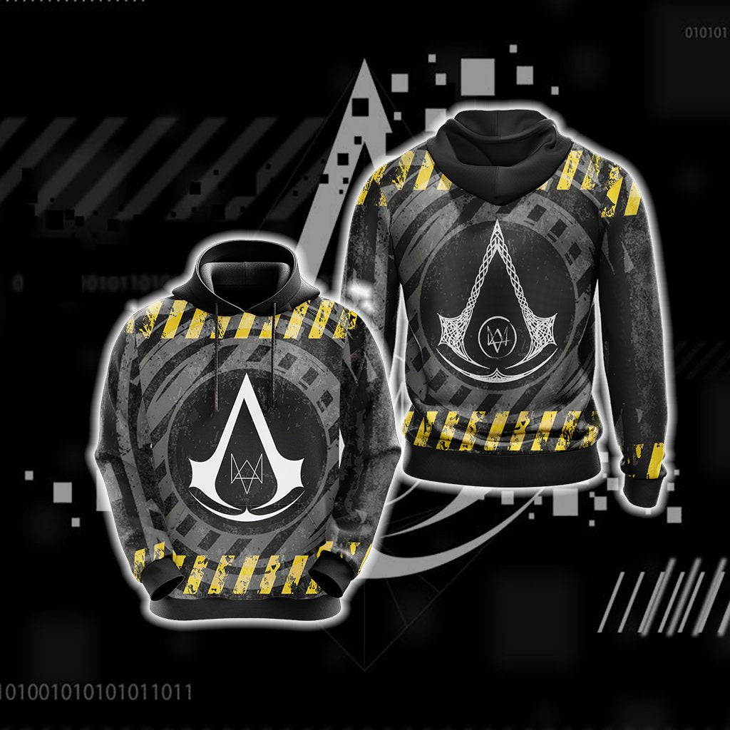 Assassin's Creed Watch Dogs Crossover Unisex 3D T-shirt Hoodie