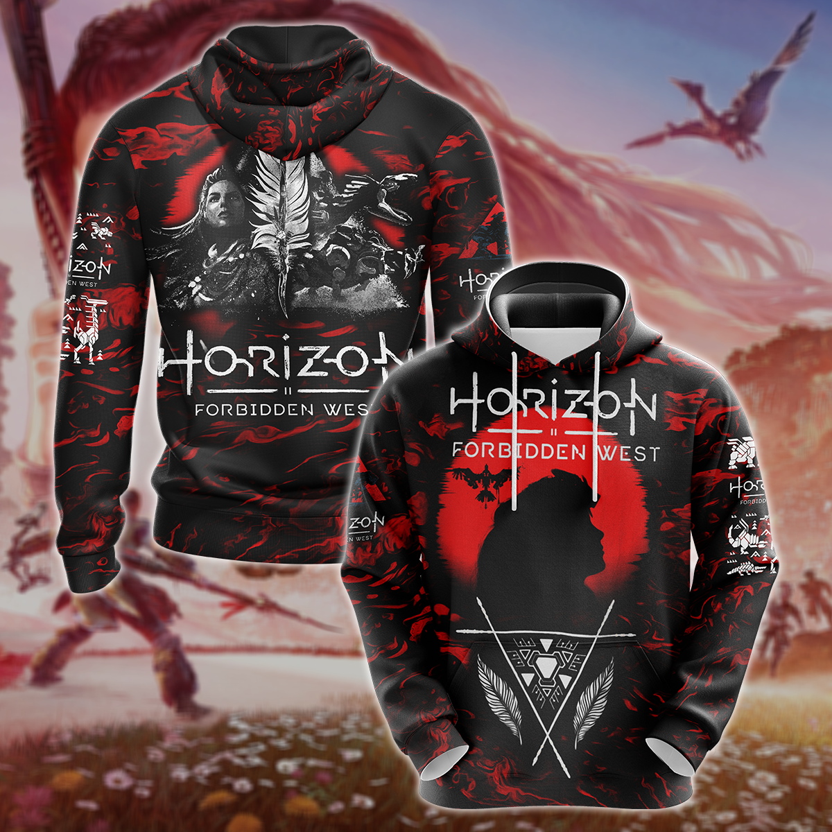 Horizon Forbidden West 3D All Over Print T-shirt Tank Top Zip Hoodie Pullover Hoodie Hawaiian Shirt Beach Shorts Jogger Hoodie
