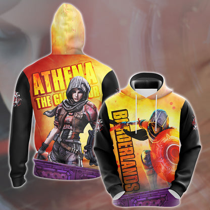 Borderlands Athena Video Game All Over Printed T-shirt Tank Top Zip Hoodie Pullover Hoodie Hawaiian Shirt Beach Shorts Joggers Hoodie