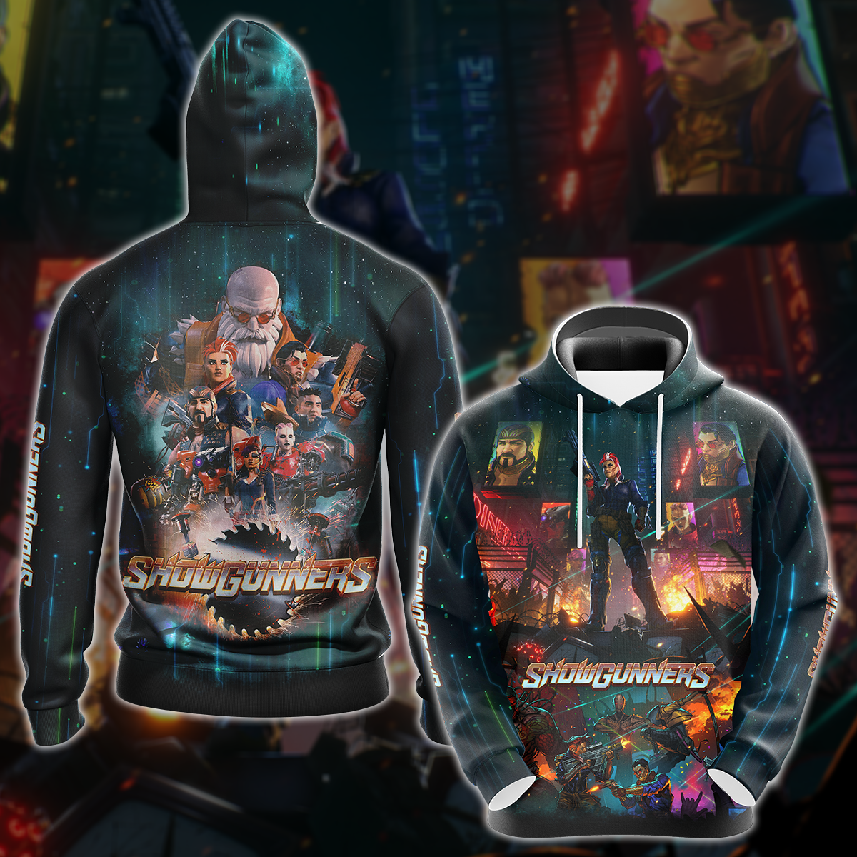 Showgunners Video Game 3D All Over Printed T-shirt Tank Top Zip Hoodie Pullover Hoodie Hawaiian Shirt Beach Shorts Jogger Hoodie