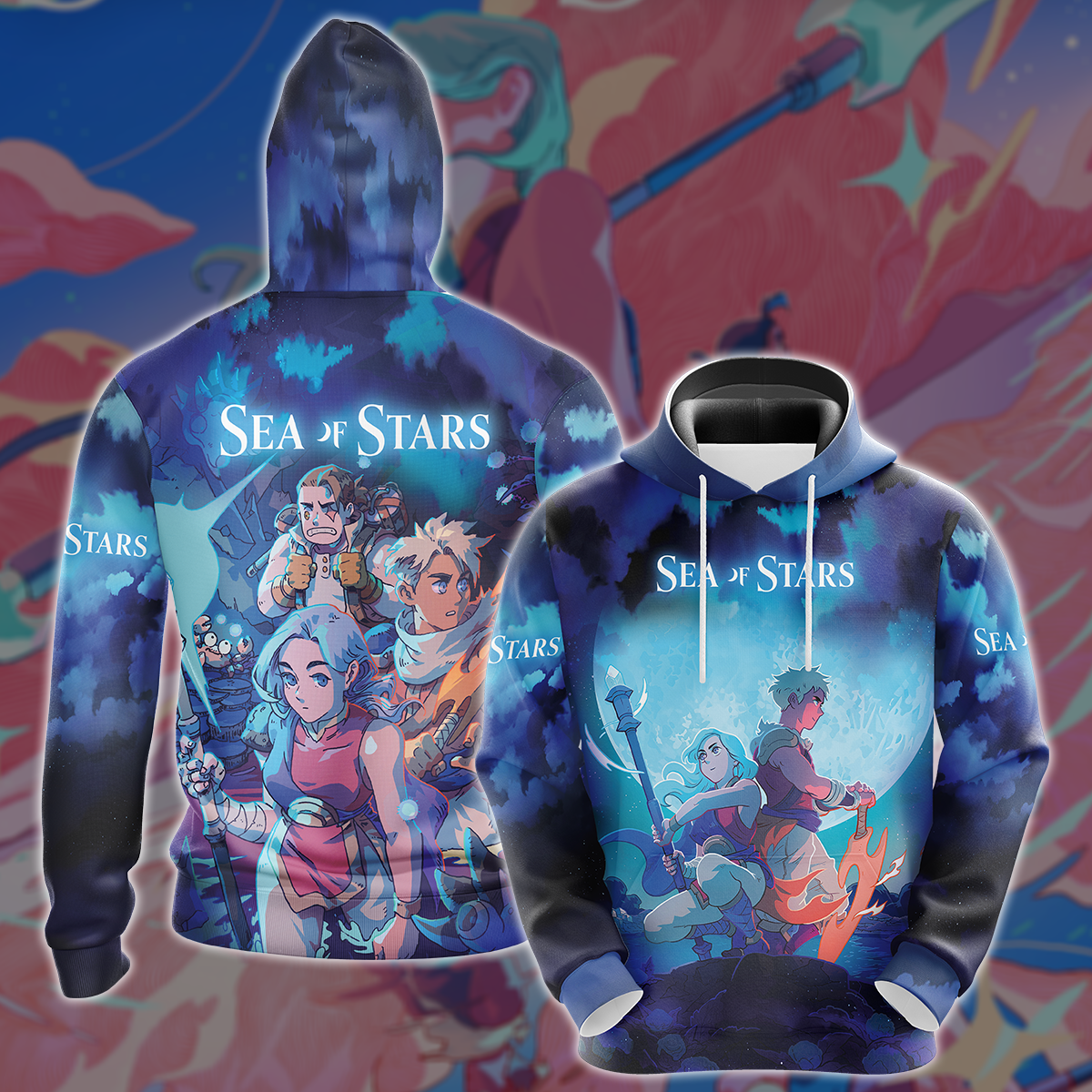 Sea of Stars Video Game 3D All Over Printed T-shirt Tank Top Zip Hoodie Pullover Hoodie Hawaiian Shirt Beach Shorts Joggers Hoodie