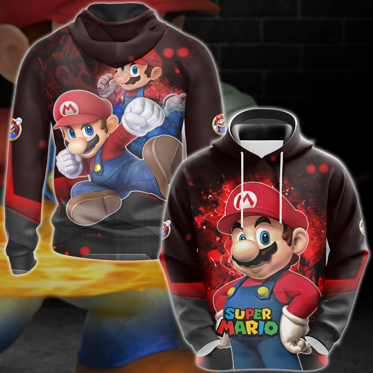 Super Mario Video Game 3D All Over Print T-shirt Tank Top Zip Hoodie Pullover Hoodie Hawaiian Shirt Beach Shorts Jogger Hoodie
