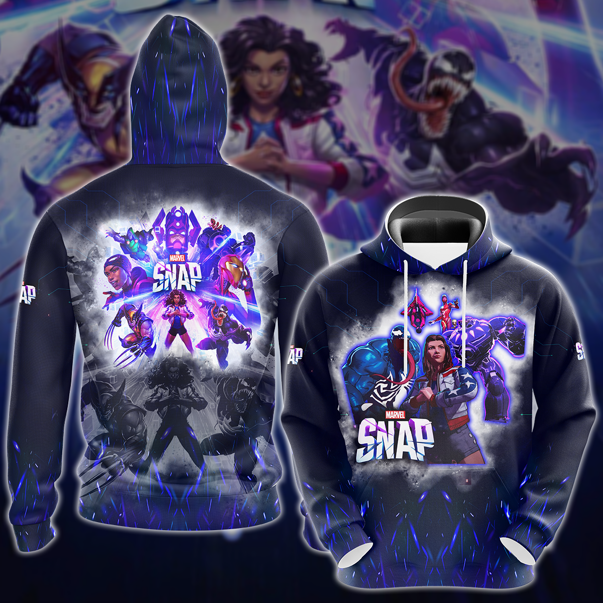 Marvel Snap Video Game 3D All Over Printed T-shirt Tank Top Zip Hoodie Pullover Hoodie Hawaiian Shirt Beach Shorts Jogger Hoodie