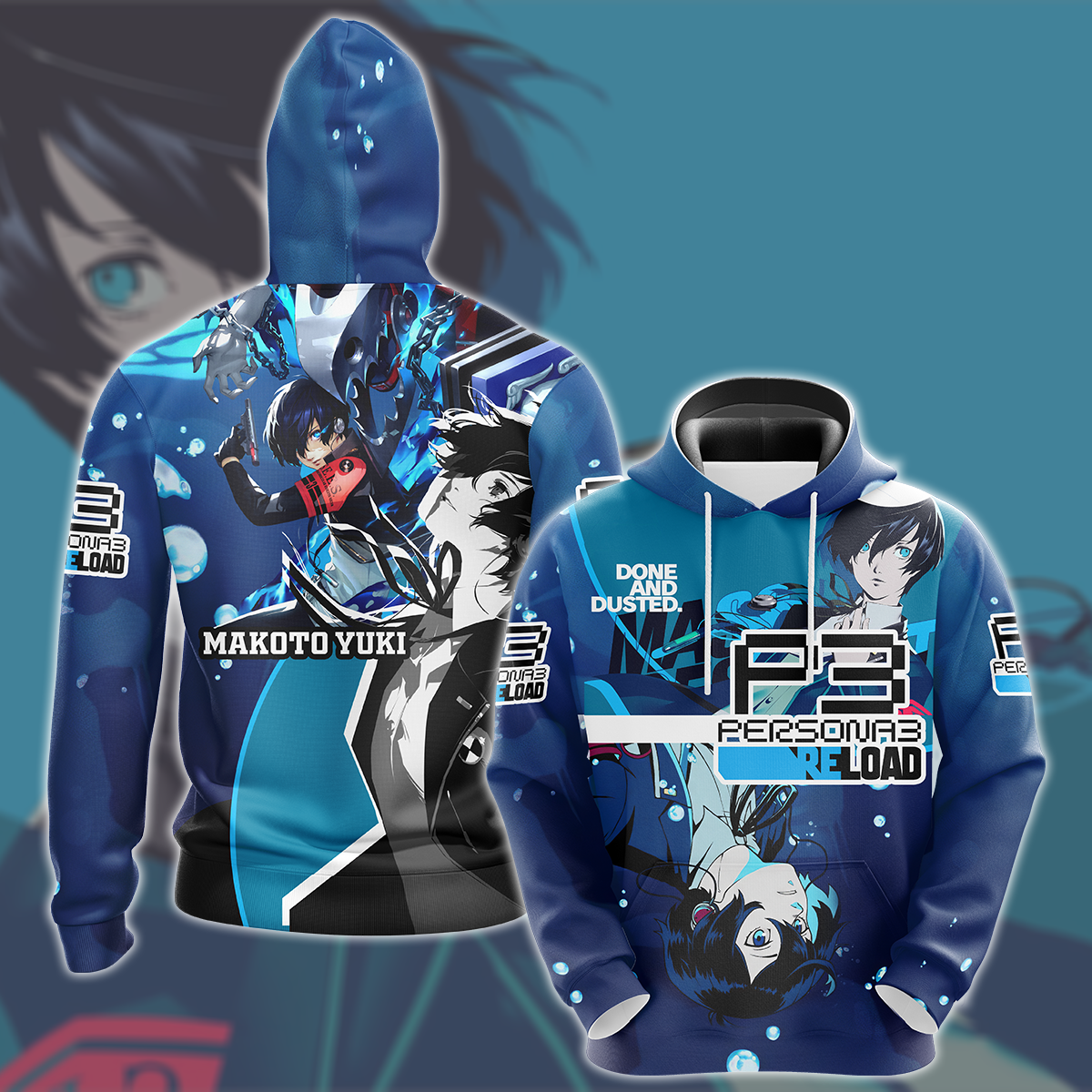 Persona 3 Reload Makoto Yuki Video Game All Over Printed T-shirt Tank Top Zip Hoodie Pullover Hoodie Hawaiian Shirt Beach Shorts Joggers Hoodie