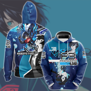 Persona 3 Reload Makoto Yuki Video Game All Over Printed T-shirt Tank Top Zip Hoodie Pullover Hoodie Hawaiian Shirt Beach Shorts Joggers Hoodie S 