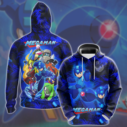 Mega Man Video Game All Over Printed T-shirt Tank Top Zip Hoodie Pullover Hoodie Hawaiian Shirt Beach Shorts Joggers Hoodie