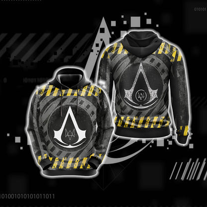 Assassin's Creed Watch Dogs Crossover Unisex 3D T-shirt Hoodie