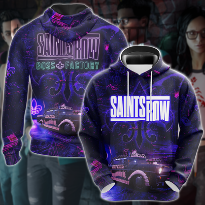 Saints Row Video Game 3D All Over Print T-shirt Tank Top Zip Hoodie Pullover Hoodie Hawaiian Shirt Beach Shorts Jogger Hoodie