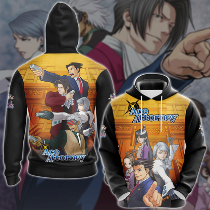 Ace Attorney Anime Manga 3D All Over Printed T-shirt Tank Top Zip Hoodie Pullover Hoodie Hawaiian Shirt Beach Shorts Jogger Hoodie