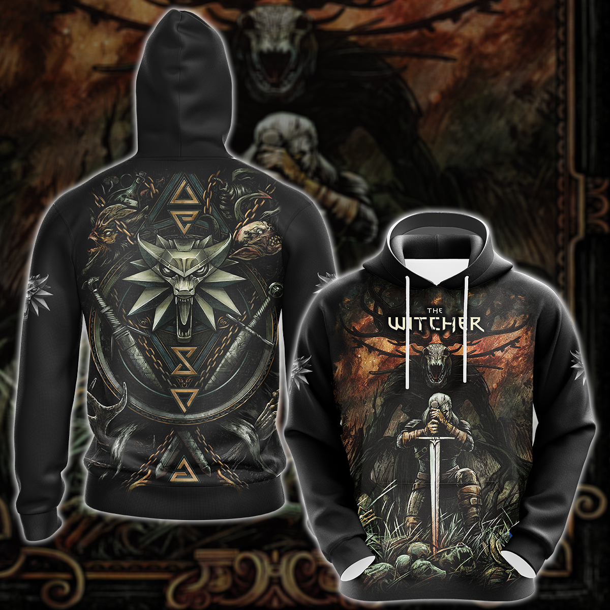 The Witcher Video Game 3D All Over Printed T-shirt Tank Top Zip Hoodie Pullover Hoodie Hawaiian Shirt Beach Shorts Jogger Hoodie