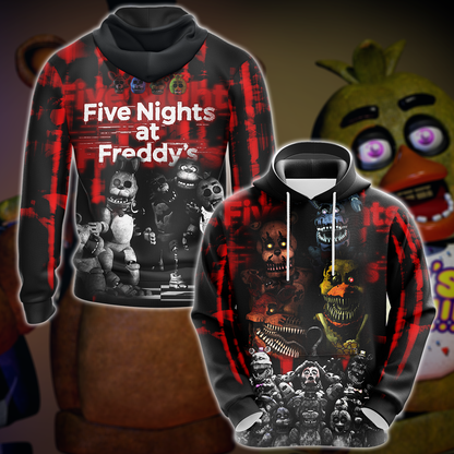 Five Nights At Freddy's Video Game 3D All Over Print T-shirt Tank Top Zip Hoodie Pullover Hoodie Hawaiian Shirt Beach Shorts Jogger Hoodie
